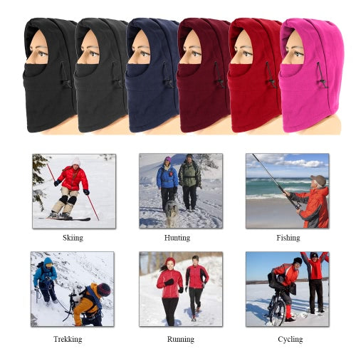 Winter Fleece Warm Hat Motorcycle Windproof Face Mask Hat Neck Beanies Unisex Bicycle Thermal Fleece Hat