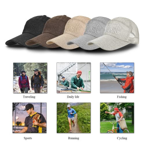 Spring Men and Women Baseball Cap Quick Dry Summer Visor Hat Breathable Casual Mesh Baseball Caps