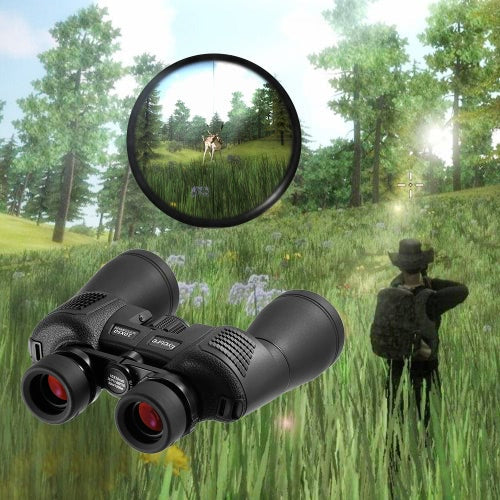 10x50 High Powered Binocular Outdoor Sport Portable Surveillance Binoculars Telescope for Camping Climbing Hunting Birdwatching Traveling