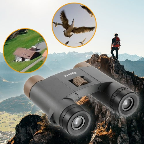 10x25 Compact Folding Binocular Travel Hiking Bird Watching Adults Kids Binocular Telescope