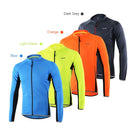 Arsuxeo Outdoor Sports Cycling Jersey Bike Bicycle Full Zip Long Sleeve Shirt MTB Bike Riding Clothing Jersey