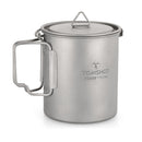 TOMSHOO Portable Ultralight 750ml Titanium Pot