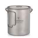 TOMSHOO Portable Ultralight 750ml Titanium Pot