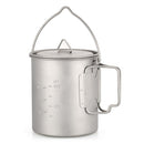 TOMSHOO Portable Ultralight 750ml Titanium Pot