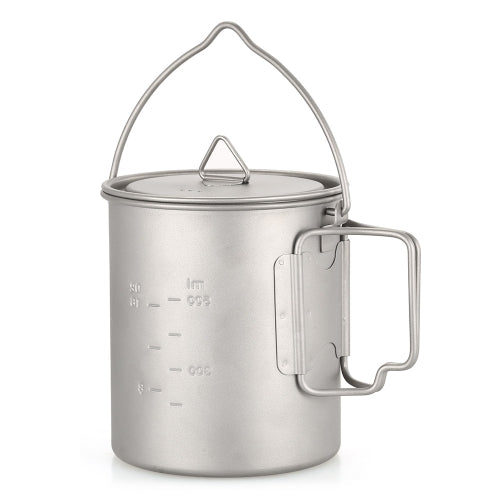 TOMSHOO Portable Ultralight 750ml Titanium Pot