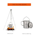 TOMSHOO Portable Ultralight 750ml Titanium Pot