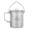 TOMSHOO Portable Ultralight 750ml Titanium Pot