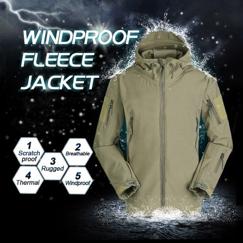 Outdoor Windproof Fleece Warm Shark Skin Soft Shell V4.0 Jacket