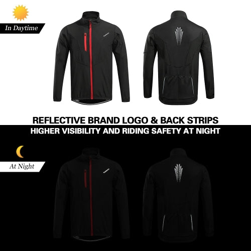 TOMSHOO Men's Winter Thermal Fleece Cycling Jacket