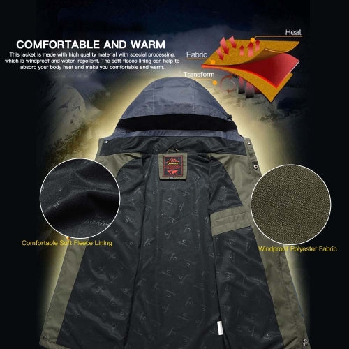 Men's Hooded Outdoor Lightweight Waterproof Windproof Coat Spring Autumn Sports Camping Trekking Mountain Climbing Jackets