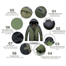 Men's Hooded Outdoor Lightweight Waterproof Windproof Coat Spring Autumn Sports Camping Trekking Mountain Climbing Jackets