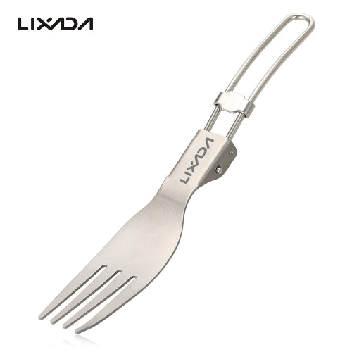 Lixada Titanium Folding Fork Ultralight Outdoor Portable Dinner Fruit Fork Flatware Tableware for Camping Backpacking