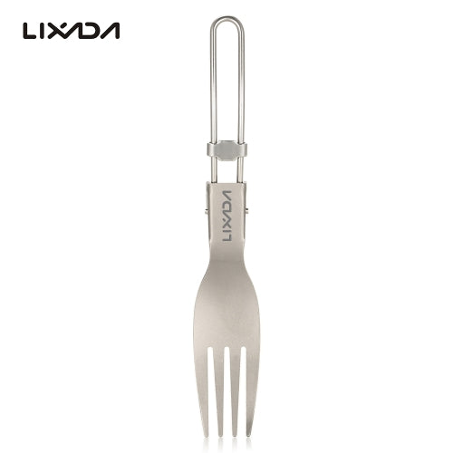 Lixada Titanium Folding Fork Ultralight Outdoor Portable Dinner Fruit Fork Flatware Tableware for Camping Backpacking