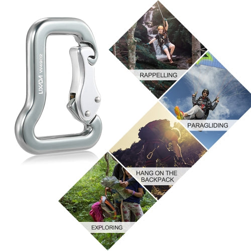 Lixada Outdoor Safety Rock Climbing Equipment Master Hook 18KN Paragliding Paraglider Parachute Clip Locking Carabiner