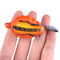 5PCS/Box 13.4g/5.5cm Simulation Tortoise Lures Artificial Soft Bait with Spoon Sequins Fishing Lure Blackfish Soft Lure