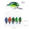 5PCS/Box 13.4g/5.5cm Simulation Tortoise Lures Artificial Soft Bait with Spoon Sequins Fishing Lure Blackfish Soft Lure