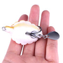 5PCS/Box 13.4g/5.5cm Simulation Tortoise Lures Artificial Soft Bait with Spoon Sequins Fishing Lure Blackfish Soft Lure