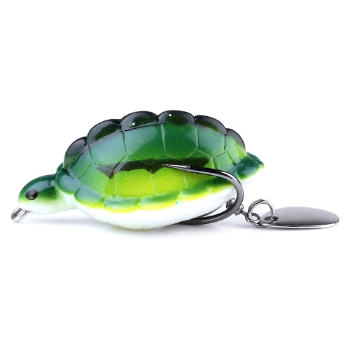 5PCS/Box 13.4g/5.5cm Simulation Tortoise Lures Artificial Soft Bait with Spoon Sequins Fishing Lure Blackfish Soft Lure