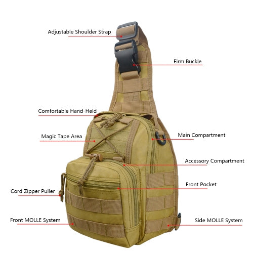 Outdoor Sports Cycling Bag Waterproof Chest Waist Strap Bag Camouflage Tactics Shoulder Pouch Backpack