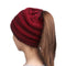 Woolen Warm Hat Fashion Knitting Winter Beanie Cap Chunky Cozy Pure Color Hats for Women Soft  Baggy Headgear