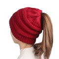 Woolen Warm Hat Fashion Knitting Winter Beanie Cap Chunky Cozy Pure Color Hats for Women Soft  Baggy Headgear