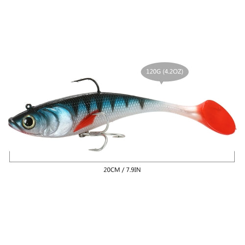 20cm 120g Big Soft Fishing Lure Lifelike Artificial Sea Boat Fish Tail Lures Swimbait Freshwater Saltwater Fishing Lures Baits