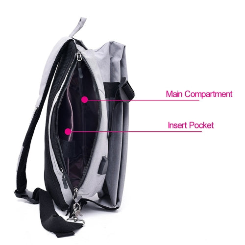 Lixada Men Chest Bags Casual Chest Pack Anti Theft Sling Crossbody Bags Messenger Bag Shoulder Bag