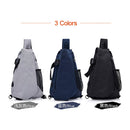 Lixada Men Chest Bags Casual Chest Pack Anti Theft Sling Crossbody Bags Messenger Bag Shoulder Bag