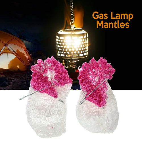 2 PCS Outdoor Camping Light Lamp Lantern Mantles Lampwick Tent Gas Lamp Cover Gauze Inverted Mantles