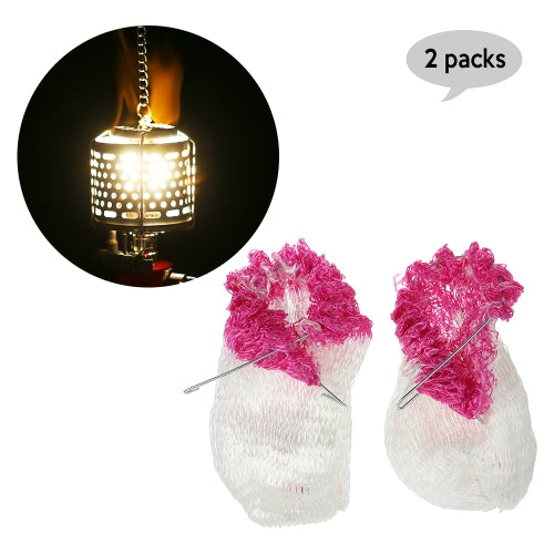 2 PCS Outdoor Camping Light Lamp Lantern Mantles Lampwick Tent Gas Lamp Cover Gauze Inverted Mantles