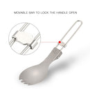 TOMSHOO Titanium Folding Spork Outdoor Camping Hiking Backpacking Dinner Spork Utensil Tableware