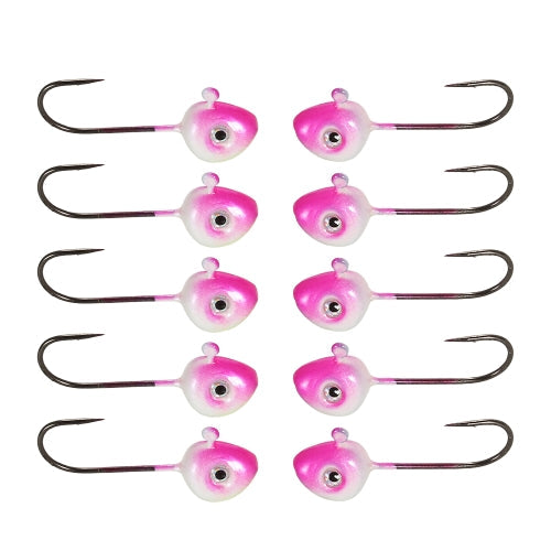 Lixada 10 PCS Fishing Hooks Jig Head Lure Simulation Bait Fishhook Barbed Single Hook Fishing Tool Tackle 0.5g / 1g / 2g / 3g / 4g / 5g