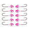 Lixada 10 PCS Fishing Hooks Jig Head Lure Simulation Bait Fishhook Barbed Single Hook Fishing Tool Tackle 0.5g / 1g / 2g / 3g / 4g / 5g