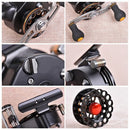 4+1 Ball Bearings 3.5:1 Gear Ratio Raft Fishing Reel Right / Left Hand Fly Fishing Reel Ice Reel