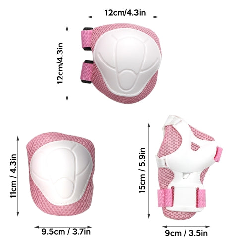 Lixada 6PCS Brace Kids Youth Cycling Roller Skating Skateboard Elbow Knee Hands Wrist Safety Protection Guard Pads Set