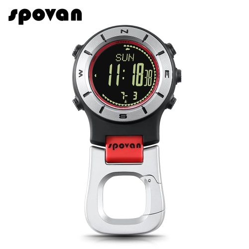 SPOVAN Smart Watch Altimeter Barometer Compass LED Clip Watch Sports Watches Fishing Hiking Climbing Pocket Watch