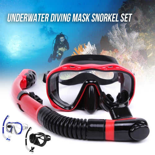 Underwater Full Dry Breathing Tube Diving Goggles Toughened Glass Mask Suit Diving Mask Snorkel Glasses Swimming Set