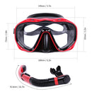 Underwater Full Dry Breathing Tube Diving Goggles Toughened Glass Mask Suit Diving Mask Snorkel Glasses Swimming Set