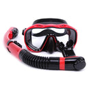 Underwater Full Dry Breathing Tube Diving Goggles Toughened Glass Mask Suit Diving Mask Snorkel Glasses Swimming Set