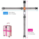 Long Cross Luggage Strap Separatable Suitcase Belts Travel Tags Accessories with 3 Dial Combo Lock Bag Bungee Strap Rose Red