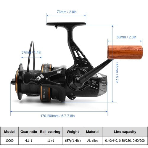 11+1 BB Fishing Reel Left/Right Interchangeable Collapsible Handle Fishing Spinning Reel Ultra Light Smooth Sea Fishing Reel with Extra Spool