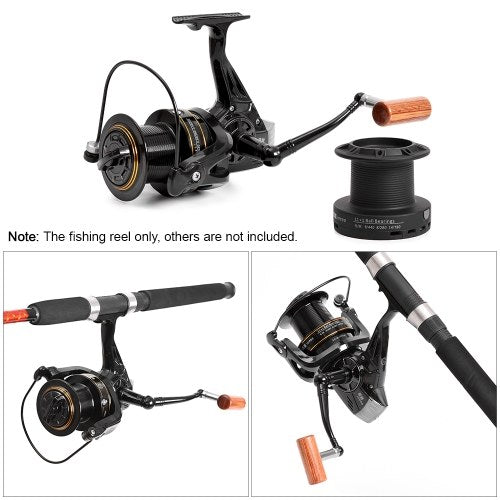 11+1 BB Fishing Reel Left/Right Interchangeable Collapsible Handle Fishing Spinning Reel Ultra Light Smooth Sea Fishing Reel with Extra Spool