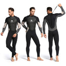 Men's 3mm Back Zip Full Body Wetsuit Swimming Surfing Diving Snorkeling Suit Jumpsuit