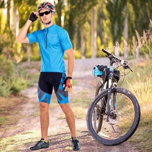 Lixada Men's Cycling Jersey Breathable Quick Dry Bike Biking Short Sleeve Shirt