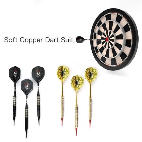 3PCS Soft Darts Indoor Sports Game Copper Straight Dart Suit Training Fitness Security Darts Kit