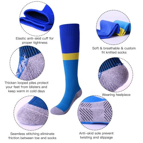 Absorbent Youth Soccer Socks Calf Protection Football Socks Sports Stocking Towel Bottom Tube Socks