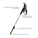 Carbon Fiber Trekking Pole Adjustable Lightweight With EVA Grip and Twist Lock for Hiking Walking Running