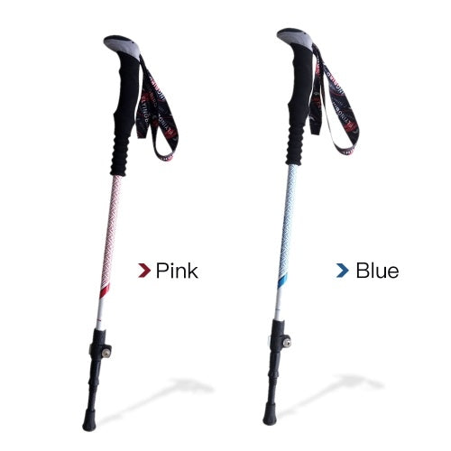 Carbon Fiber Trekking Pole Adjustable Lightweight With EVA Grip and Twist Lock for Hiking Walking Running