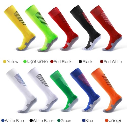 Lixada Unisex Professional Football Soccer Socks Compression Sport Tube Knee High Football Socks