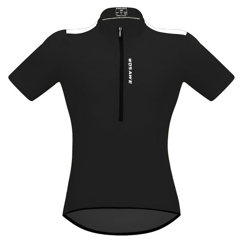 Men's Short Sleeve Cycling Jersey Breathable Half Zipper MTB Riding Biking Bicycle Shirt Top